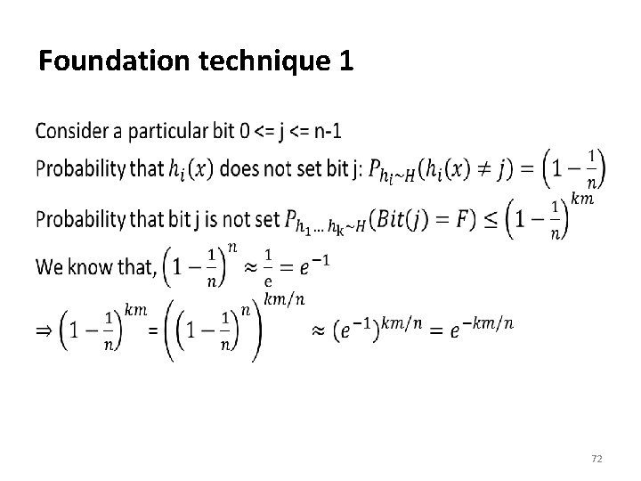 Foundation technique 1 • 72 