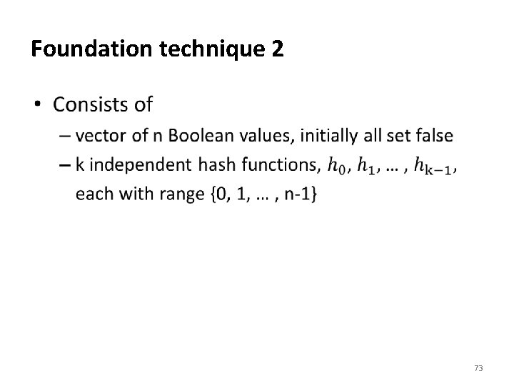 Foundation technique 2 • 73 