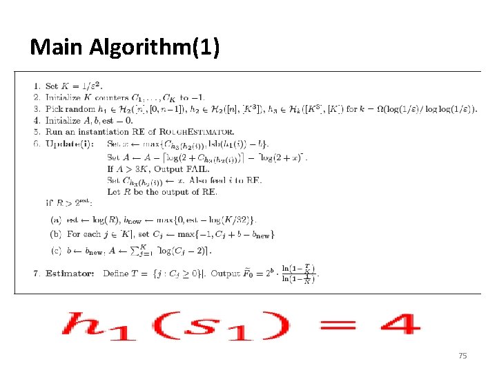 Main Algorithm(1) • 75 
