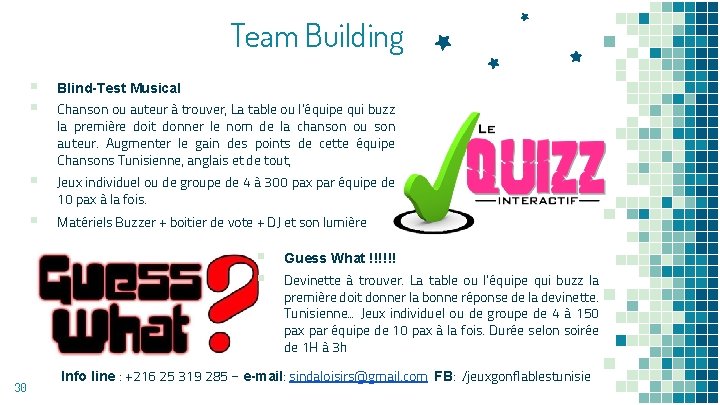 Team Building ▪ ▪ Blind-Test Musical Chanson ou auteur à trouver, La table ou