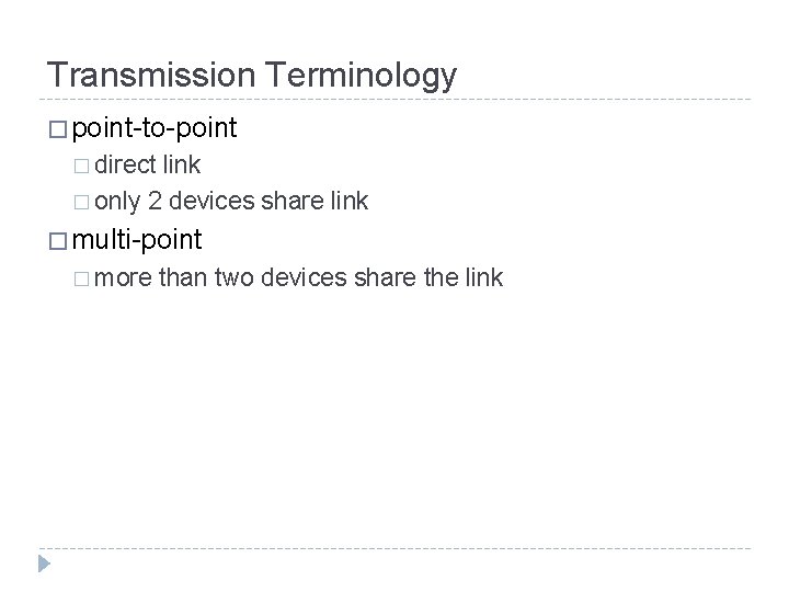 Transmission Terminology data transmission occurs between a transmitter