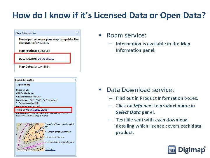 How do I know if it’s Licensed Data or Open Data? • Roam service: