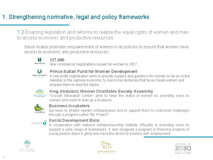 Voluntary Presentation for the Kingdom of Saudi Arabia