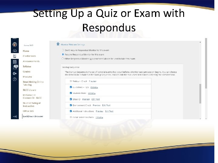 Setting Up a Quiz or Exam with Respondus 