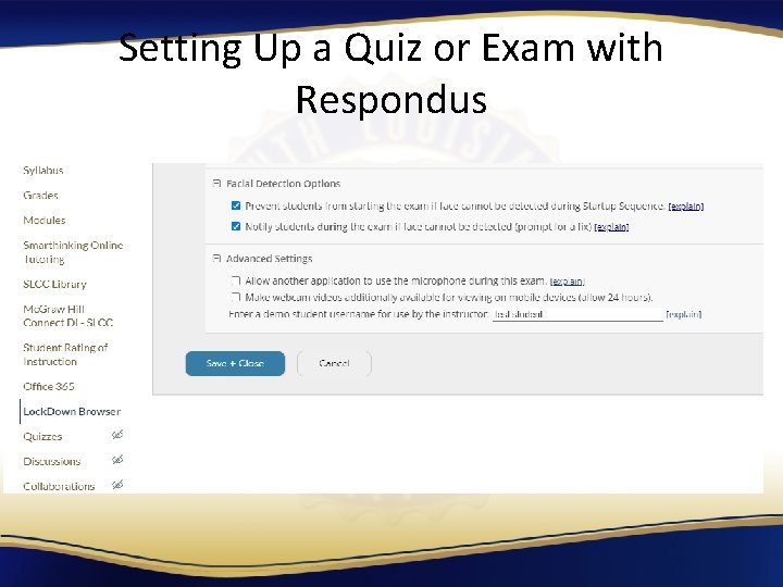 Setting Up a Quiz or Exam with Respondus 