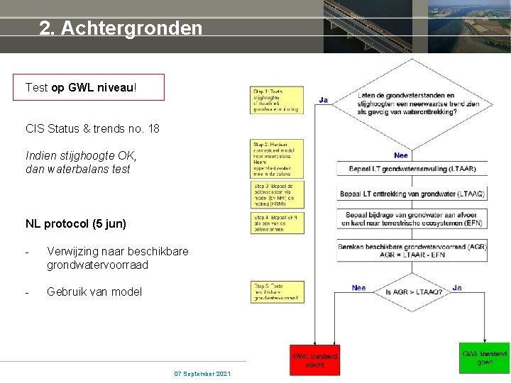 2. Achtergronden Test op GWL niveau! CIS Status & trends no. 18 Indien stijghoogte