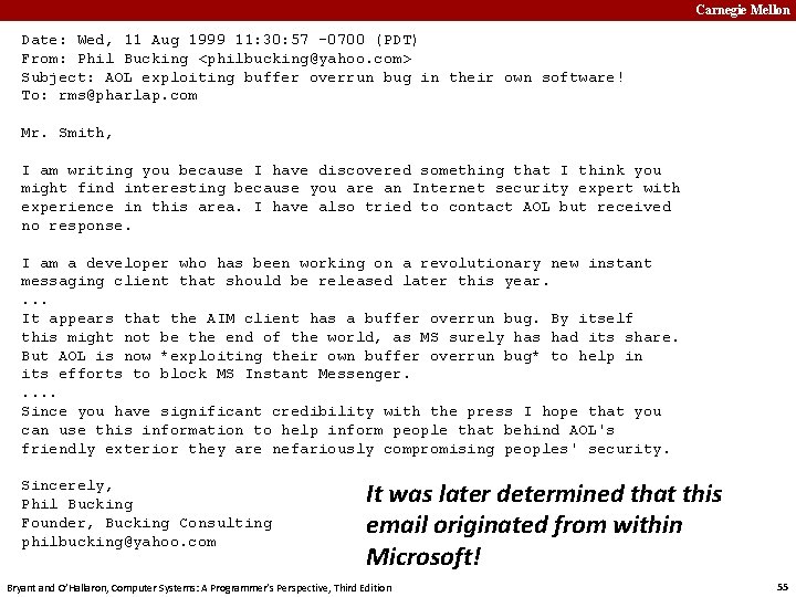 Carnegie Mellon Date: Wed, 11 Aug 1999 11: 30: 57 -0700 (PDT) From: Phil