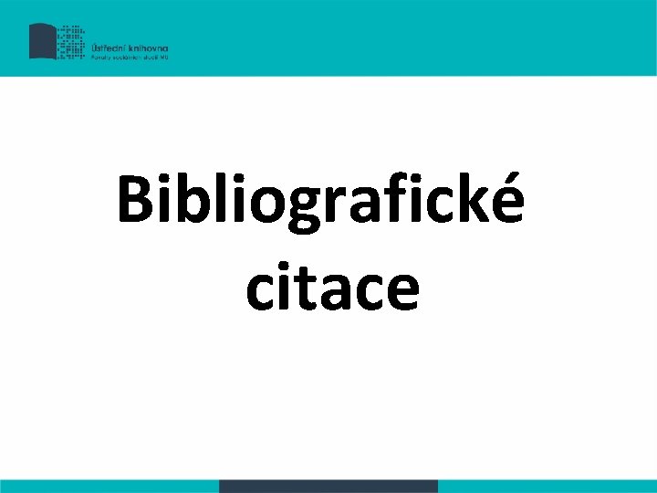 Bibliografické citace 