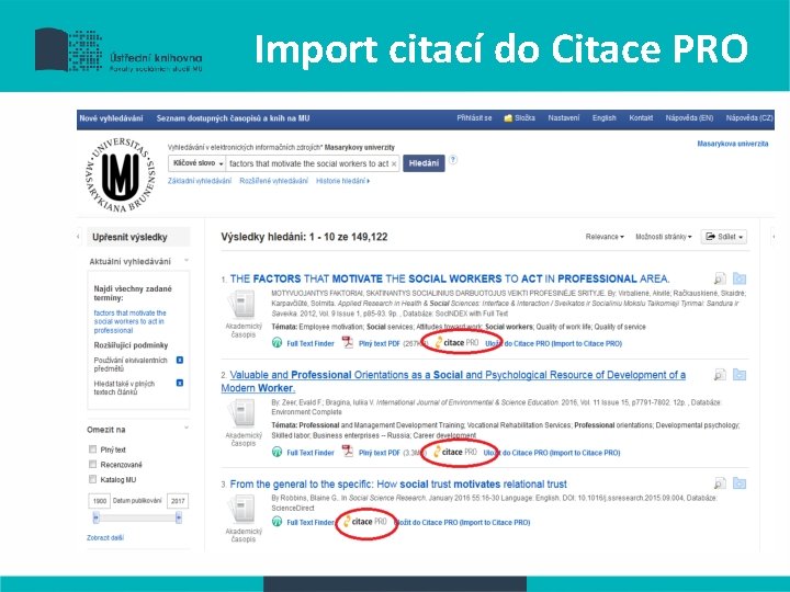 Import citací do Citace PRO 