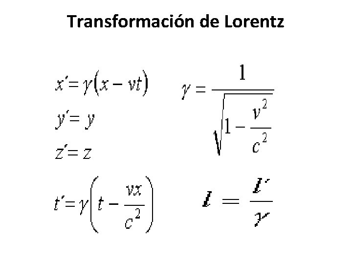 Transformación de Lorentz 