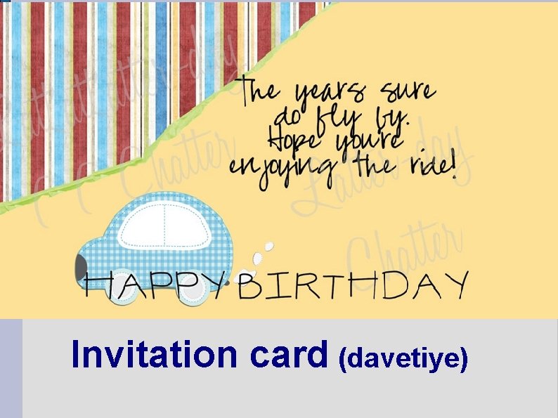 Invitation card (davetiye) 