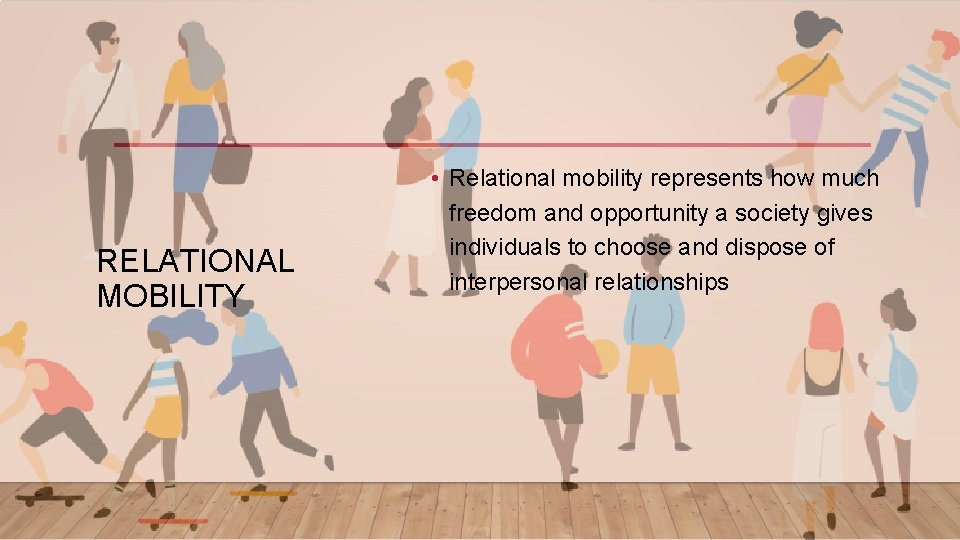 RELATIONAL MOBILITY • Relational mobility represents how much freedom and opportunity a society gives RELATIONAL MOBILITY • Relational mobility represents how much freedom and opportunity a society gives