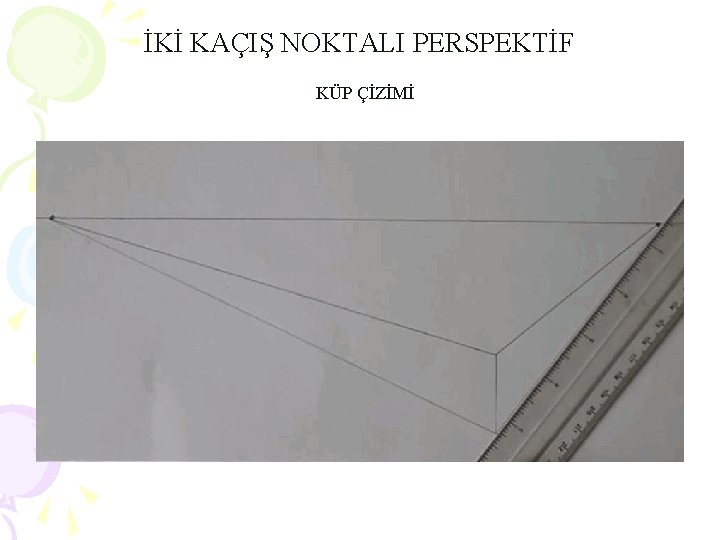 İKİ KAÇIŞ NOKTALI PERSPEKTİF KÜP ÇİZİMİ 