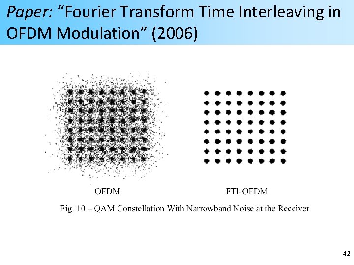 Paper: “Fourier Transform Time Interleaving in OFDM Modulation” (2006) 42 