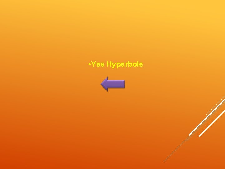  • Yes Hyperbole 