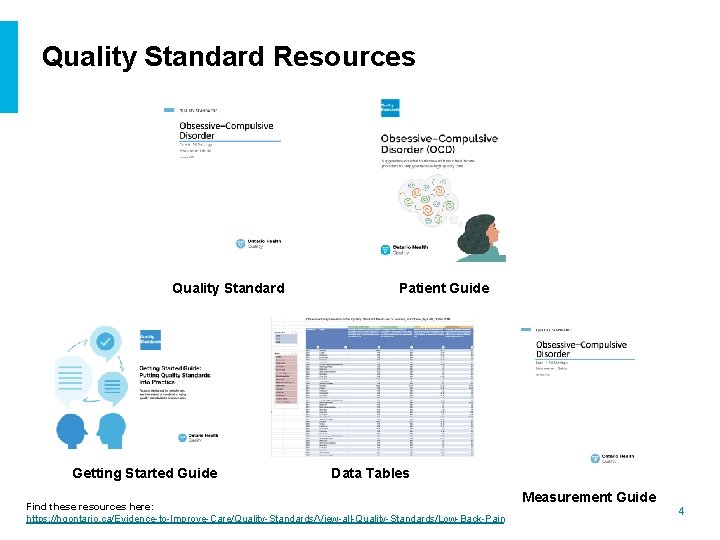 Quality Standard Resources Quality Standard Getting Started Guide Patient Guide Data Tables Find these