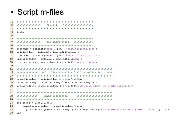  • Script m-files 