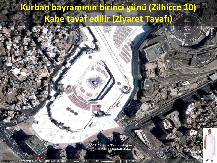 Kurban bayramının birinci günü (Zilhicce 10) Kabe tavaf edilir (Ziyaret Tavafı) 