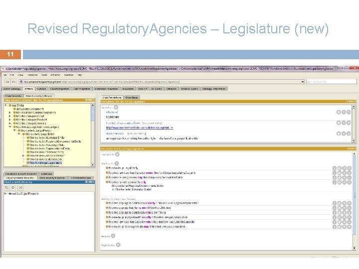 Revised Regulatory. Agencies – Legislature (new) 11 