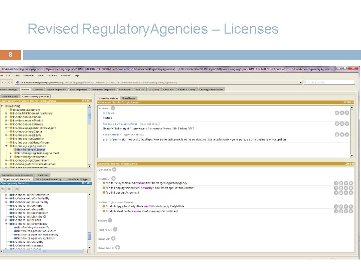 Revised Regulatory. Agencies – Licenses 8 