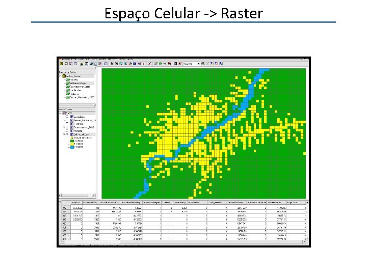 Espaço Celular -> Raster 