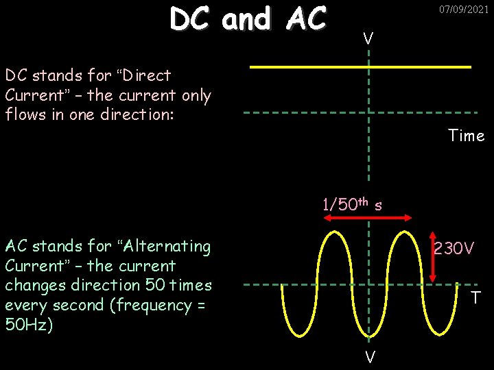DC and AC 07/09/2021 V DC stands for “Direct Current” – the current only