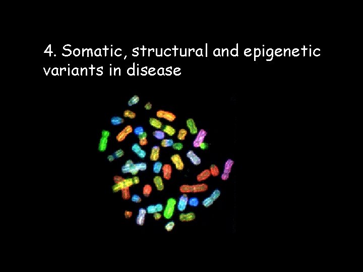 4. Somatic, structural and epigenetic variants in disease 