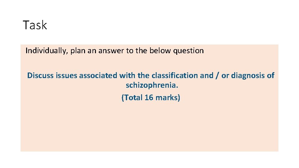 Task Individually, plan an answer to the below question Discuss issues associated with the
