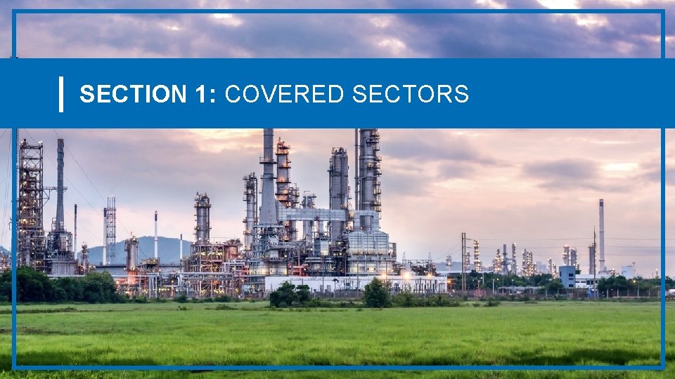 SECTION 1: COVERED SECTORS 