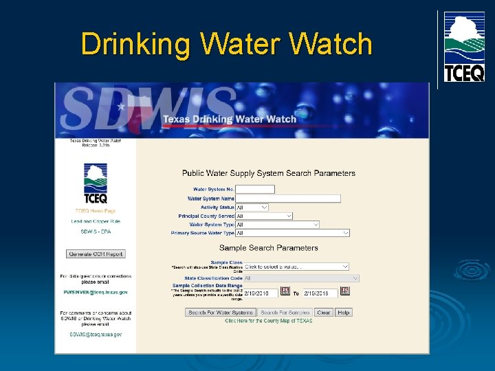 Drinking Water Watch 