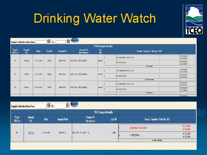 Drinking Water Watch 