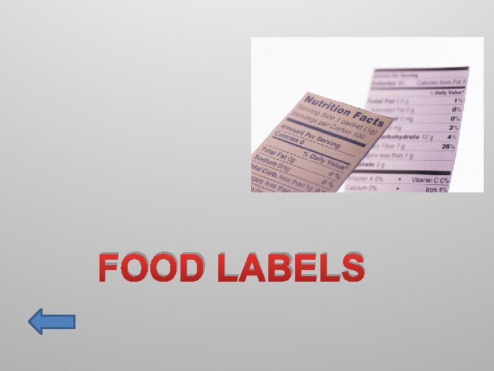 FOOD LABELS 