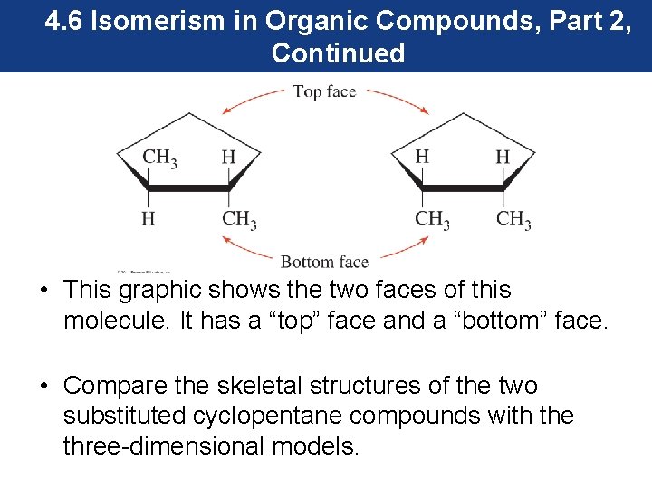 4. 6 Isomerism in Organic Compounds, Part 2, Continued • This graphic shows the