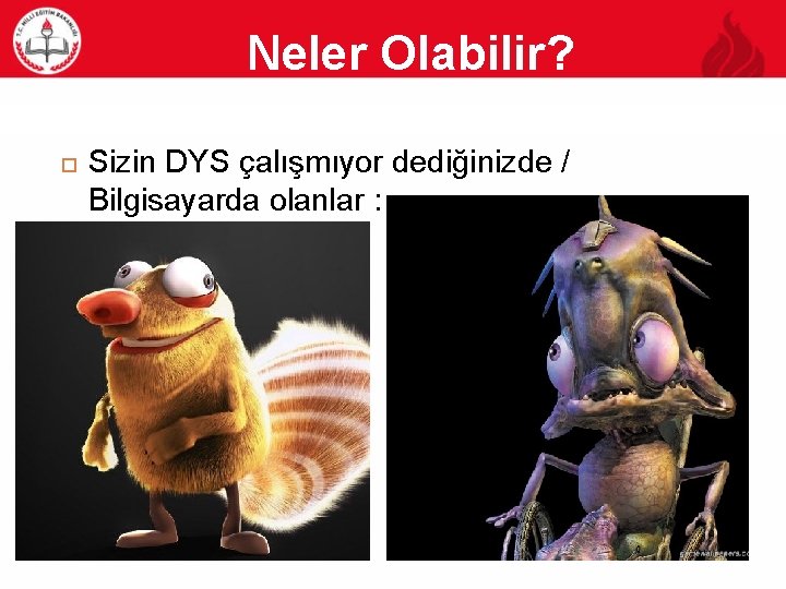 Neler Olabilir? 21 Sizin DYS çalışmıyor dediğinizde / Bilgisayarda olanlar : 