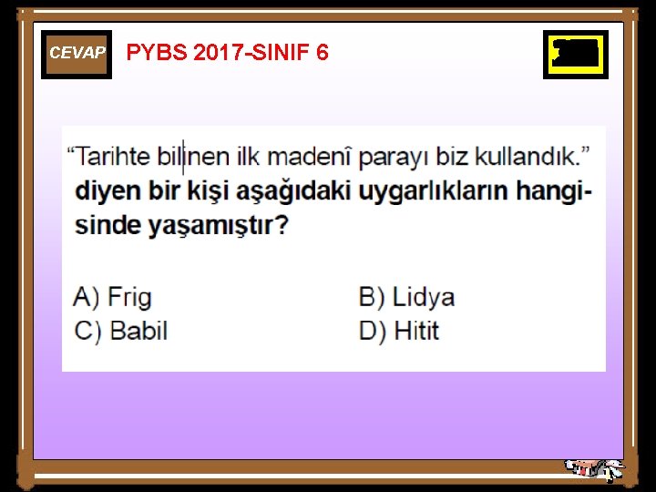 CEVAP PYBS 2017 -SINIF 6 25 26 27 28 29 30 10 11 12