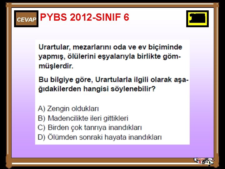 CEVAP PYBS 2012 -SINIF 6 25 26 27 28 29 30 10 11 12