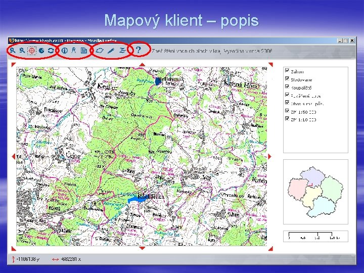 Mapový klient – popis 