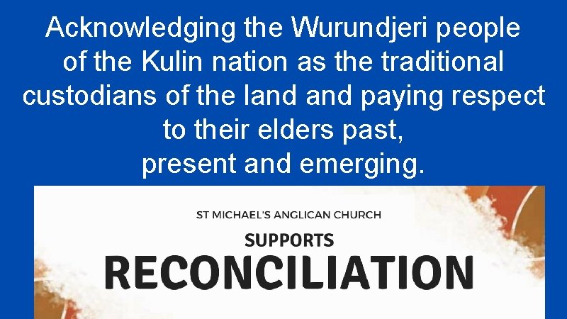 Acknowledging the Wurundjeri people of the Kulin nation as the traditional custodians of the