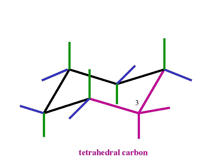 3 tetrahedral carbon 