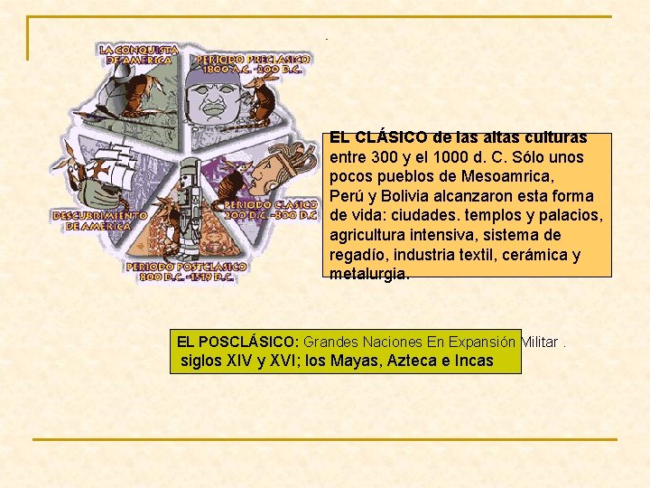 EL CLÁSICO de las altas culturas entre 300 y el 1000 d. C. Sólo