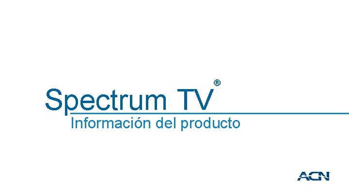 ® Spectrum TV Información del producto 