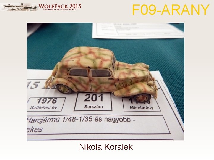 F 09 -ARANY Nikola Koralek 