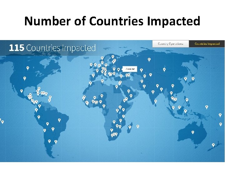 Number of Countries Impacted 