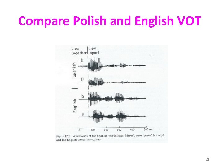 Compare Polish and English VOT 21 