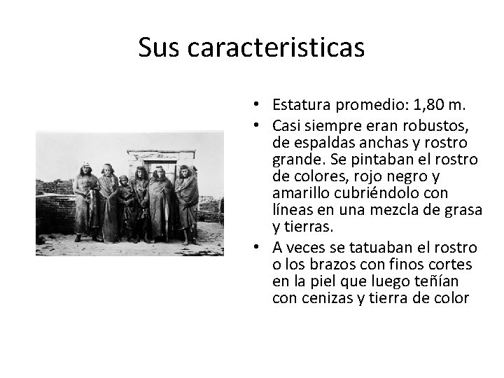 Sus caracteristicas • Estatura promedio: 1, 80 m. • Casi siempre eran robustos, de