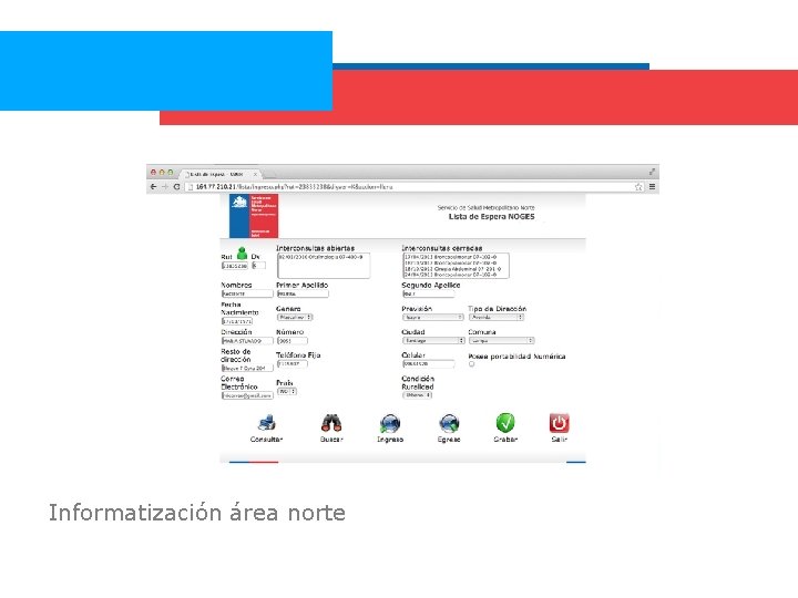 Informatización área norte 