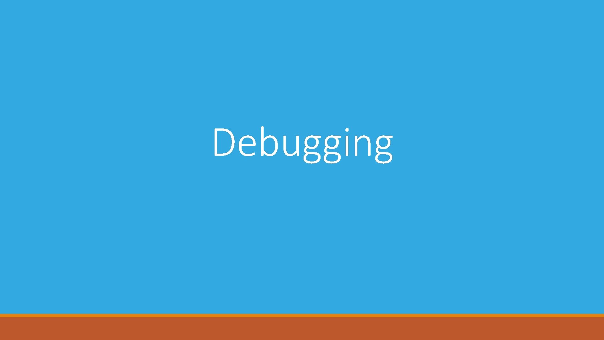 Debugging 