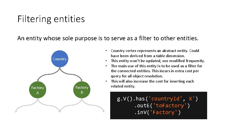 Filtering entities An entity whose sole purpose is to serve as a filter to