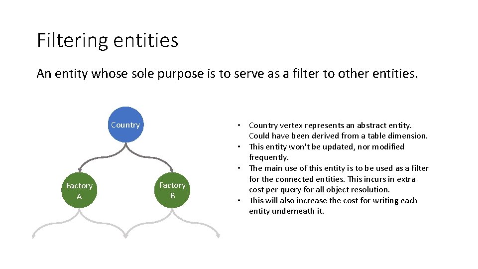 Filtering entities An entity whose sole purpose is to serve as a filter to