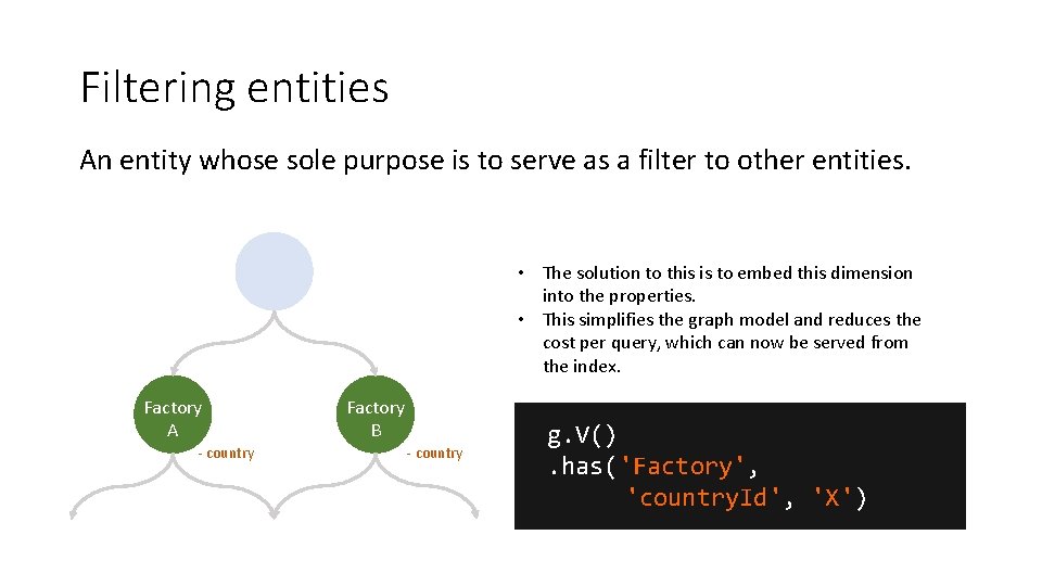 Filtering entities An entity whose sole purpose is to serve as a filter to